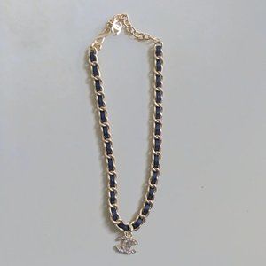 New Cowhide Braided Chain Necklace